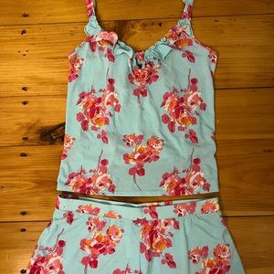 Betsey Johnson Two Piece Pajama Set. Size Medium.